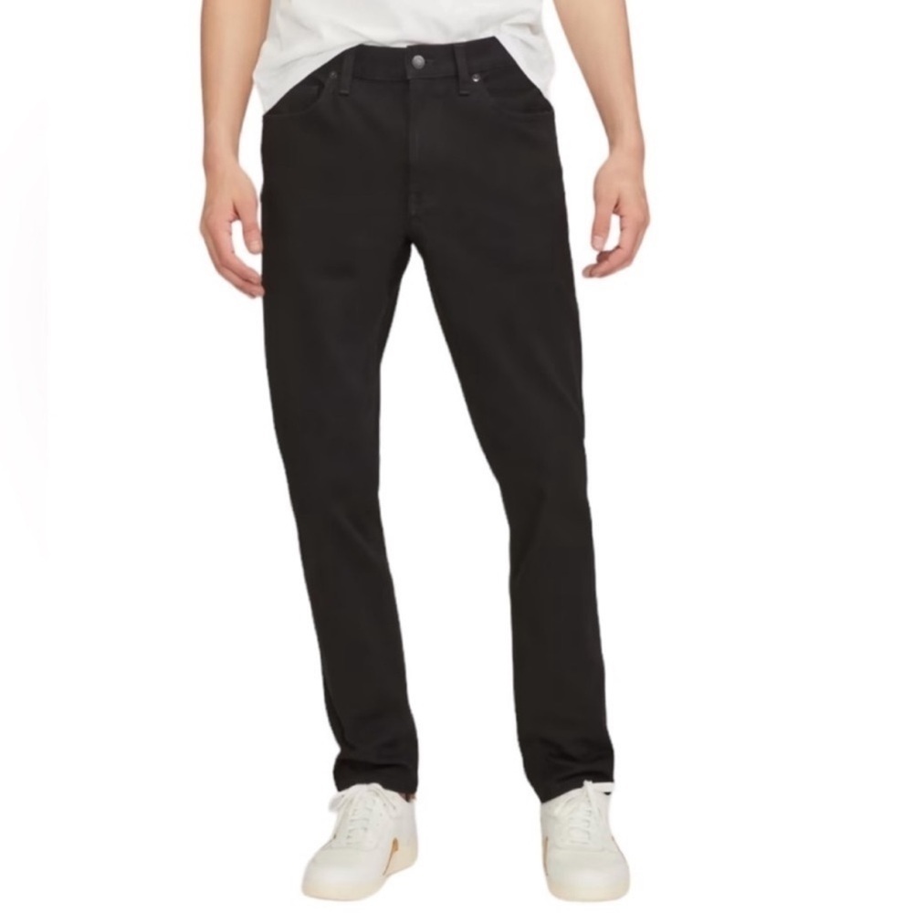 NEW EVERLANE The Slim 4-Way Stretch Organic Jean | Uniform in Black Size 30 x 28